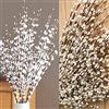 Wootkey 5 fiori artificiali di gelsomino lunghi 76,2 cm, bacche finte, fiori finti per Natale, Capodanno, fai da te, decorazione per casa, ufficio, feste (bianco)