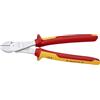 KNIPEX Tronchese laterale per meccanica tipo forte cromata isolati con manici rivestiti in materiale bicomponente, collaudati VDE 250 mm, 74 06 250