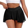 Odizli Mini gonna sexy estiva da donna, a vita alta, in rete trasparente, Nero-B, M