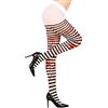 W WIDMANN MILANO Party Fashion - 29348 - Collant a righe, 50 DEN, nero e bianco, con macchie di sangue, festa a tema, carnevale, Halloween