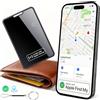 Hendari Air Tag Card Wallet Tracker 1 Pezzo, Ricaricabile Trova Oggetti Portafoglio, Smart Tag Compatibile con Apple Dov'è (Solo iOS), Bluetooth Localizzatore per Portafoglio/Valigia/Borse, IP68 Impermeabile