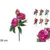 Due Esse Christmas Fiore Artificiale Peonia Stelo 38 cm 6 Colori Prezzo Caduno