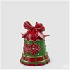 EDG Enzo De Gasperi Decoro Natale Campana MiniLed H 26 Cm D 20 Cm Verde Rosso