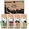 ORIGEENS TISANE CONFEZIONE REGALO BIO - Infusi e Tisane del Mondo - Ibisco, Mate, Tè Chai , Tè verde Genmaicha - Set Tisane e Infusi Regalo 4x80gr - Tea Box