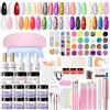 PEACECOLOR Kit Per Unghie Acriliche con Trapano, 11 Colori Polvere Acrilica, 3 Colori Smalto Gel e Strumenti Per Nail Art per Salone Domestico Set Regalo