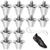 EUBSWA 12 tasselli a vite M5 (5 mm) - Tacchetti di ricambio universali in nylon e metallo, antiscivolo e stabili, ideali per scarpe da calcio con filettatura M5, per prato e erba sintetica