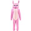Disney Stitch Pigiama Donna, Pigiama Intero con Cappuccio 3D Angel, Pigiama Regalo per Donne, Ragazze e Adolescenti (IT, Testo, S, Regular, Regular, Rosa)