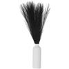 QUARKZMAN 30PCS Erba Pampas Finta Decorativa, 24/61cm Steli Di Erba Morbida Finta Fiori Secchi Per Decorazione Casa Matrimonio Vaso, Nero