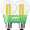 Lepro Lampadina LED E27 (Classe A), 7,2W Bianca Calda 2700K 1521LM, 2 Pcs