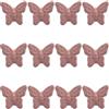 Gentile Ceramiche - Set 12 Farfalla in Ceramica con Calamita (5,5cm) Fatto a Mano, Made in Italy - Bomboniere, Segnaposto, Decorazioni (Rosa)