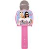 Lexibook Barbie, Microphone Bluetooth® avec fonction Changement de voix, Porte-téléphone inclus, Enceinte intégrée, Rose, MIC240BB