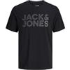 JACK & JONES JJECORP LOGO TEE SS O-NECK NOOS, T-Shirt, Uomo, Nero (Black Fit: Slim/Large Print/Black), L