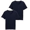TOM TAILOR 1008639, Maglietta Basic in Confezione Doppia con Scollo a V Uomo, Blu (Dark Blue 10302), M