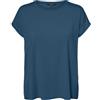 Vero Moda Top da Donna a Maniche Corte Tinta Unita, Rosa Nostalgia, S