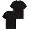 TOM TAILOR 1008638, Maglietta Basic in Confezione Doppia Uomo, Nero (Black 29999), L