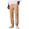 Calvin Klein Uomo Pantaloni Cargo Comfort Cotton Skinny Fit, Beige (Travertine), XL