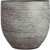 MICA Decorations Carrie - Vaso per Piante in Terracotta, Rotondo, 36 x Ø 39 cm, Colore: Grigio Scuro