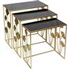 DKD Home Decor Set di 3 tavolini, standard