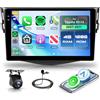 Rimoody 4G+128G Android Autoradio per Toyota RAV4 2007-2012 9 Pollici Schermo IN-Cell Touchscreen Radio Carplay Senza Fili Android Auto Navi GPS Mirror Link Bluetooth WiFi FM/RDS/EQ SWC Telecamera Posteriore