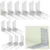 HNJKJEU 12 Pezzi Staffe a l per Legno In Acciaio Inox A Forma di L Connettore Angolare Staffe Angolari 90 Gradi Legno Staffetta Angolare Angolari Metallo per Legno Squadrette Angolari (4,8 x 8,5 x 8,5 cm)