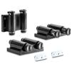 ITALFIT MAGNETI S.R.L. ITALFITMAGNETI 4 Pezzi Chiusure Magnetiche per Mobili Nere - 58x34x14 mm - Calamite per Ante, Armadi e Cassetti con Contropiastra Inclusa