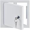 Steinberg14 150x150 mm, Sportello Di Ispezione In Lamiera D'acciaio, Bianco, Con Serratura