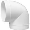 Steinberg14 Bianco Ø 150 mm, arco a 90°, connettore in PVC per tubo di ventilazione, raccordo tubo rotondo