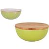 Bigbuy Home S2208015 Ciotola Legno Percutti, 13,8 x 6,7 cm, multicolore