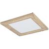 EGLO cornice decorativa in legno, accessorio per pannello Led Salobrena 30 x 30 cm, cornice quadrata in legno marrone chiaro fiammato