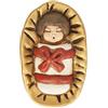 THUN - Gesù Bambino nella Mangiatoia - Versione Rossa - Statuine Presepe Classico - Ceramica - I Classici