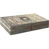 DKD Home Decor Scatola portagioie del marchio, colore champagne, in alluminio (38 x 20 x 7,5 centimetri)