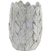 DKD Home Decor Vaso della marca Piume Grigio Cemento (15 x 15 x 21 cm) (Riferimento: S3024022)