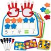 Coogam Montessori - Blocchi numerici controllati matematicamente, magnetici Dieci Plus - piastre per esercizi negativi, adatti per giocattoli educativi da 1° a 3° grado