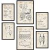 Nacnic Set di 6 poster di brevetti Utensili da cucina. Poster con illustrazioni di brevetti retrò per la tua casa. Decorazione interna in stile vintage. Dimensioni A4 e A3. Senza cornice.
