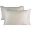 MyVorrei Coppia Federe a sacco in Puro Raso di Cotone 100% | Misura cm 60x90 | Venduta in 2 Misure | Colore Naturale