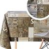 KP HOME - Tovaglia in PVC con motivo rustico/effetto legno, si pulisce con un panno