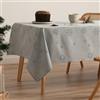 GAMUSI Tovaglia Natale Jacquard Filo Dorato Tavolo Da Pranzo Rettangolare Decorazione natalizia 140x300 cm Colore Blu/Oro