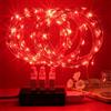 MUXIJIA 4 x luce stringa LED, 40 x LED 4M / 13Ft esterno/interno alimentatore USB impermeabile per camera da letto, cortile, matrimonio, Natale, fai da te, ecc. (Rosso)
