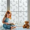 Qualsen Pellicola per Vetri Finestre Privacy Motivo Piuma 30x120cm, Privacy Vetro Pellicola Oscurante Vetri Finestre Non Adesiva Anti-UV Smerigliata Opaca per Casa Ufficio