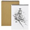 OFFCUP Album da Disegno Professionale, 2 Pacchi A4, 160 GSM Blocco, Quaderno Spiralati, Fogli da Schizzi, Sketchbook per Manga, Dipingere, Scrivere