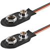 PerfectHD 2 x supporto batteria da 9 V | forma a I | terminale cavo allentato | clip batteria | 2 pezzi
