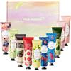 YumSur Crema Mani,10pz Travel Size Crema mani con burro di karité, aloe naturale, vitamina E, idratante per mani e piedi asciutti, Cofanetto Regalo Donna/Regalo Mamma