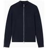 Armani Exchange Toppa da Uomo a Maniche Lunghe, con Logo Posteriore, Chiusura Lampo, Cardigan, Blu, M, Denim Sbiadito, M