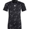 adidas Bambino AEROREADY Techfit Camo-Printed Tee, Grey Five/Carbon/Black/White, 9-10 Years