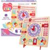 Craze My Learning Clock Princess - Orologio educativo per Bambini in Legno, Calendario per l'apprendimento dei Bambini, da Parete, Colore: Viola