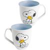 United Labels The Peanuts tazza Snoopy 280 ml, blu e bianco, tazza da caffè in ceramica