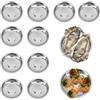 YJFY 10 piatti in acciaio inox, per frutti di mare, salse, campeggio, metallo, durata per porzionare lumache, ostriche, salsa di soia, ecc. (12 cm)