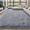 BSGIFT Tappeto Shaggy, a pelo lungo 240 x 340 cm, grigio, Tappeto per soggiorno a pelo lungo, soffice, moderno e accogliente, antiscivolo per camera da letto, camera dei bambini