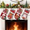 Bailtouk Calze Befana Vuote Set di 4, 22CM Calze Natalizie da Appendere Piccole, Calza Natalizie per Decorazione Natalizia per Camino Riempire, Accessori Decorativi Albero di Natale