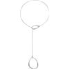 Breil, Collezione Wish, Collana Donna in Acciaio Lucido, Collana con Due Elementi Sinuosi e Cristalli Rosa, Lunghezza Regolabile fino a 80 cm, Idea Regalo Donna